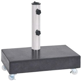 Base Per Ombrellone Nera 45x25x8,3 Cm İn Granito /