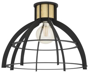 Eglo 43768 - Plafoniera STILLINGTON 1xE27/40W/230V nero