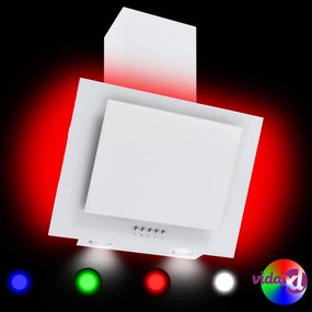 vidaXL Cappa RGB con LED 60 cm in Acciaio Inox e Vetro Temperato