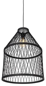 Lampada a sospensione da esterno rustica in rattan nero 3 luci - Calamus