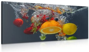 Stampa su tela – Caduta di frutta nell'acqua