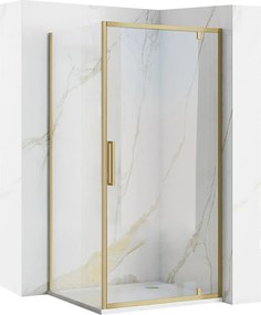 Cabina doccia REA Rapid Swing Brush Gold