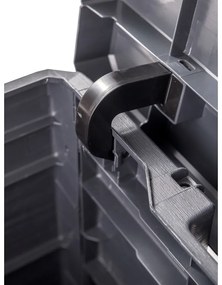 Cassetta portaoggetti da giardino grigio scuro Woodys - Toomax