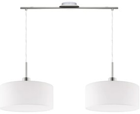 Eglo - Lampadario LED a cavo TUNJA 2xE27/60W/230V bianco