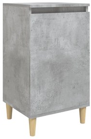 Comodino grigio cemento 40x35x70 cm in legno multistrato