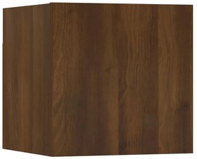 Armadietto tv montato a parete rovere marrone 30,5x30x30 cm