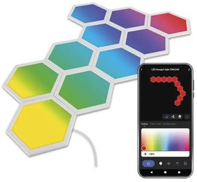 SET 10x RGBIC Pannello dimmerabile LED/1,9W/230V Wi-Fi Tuya