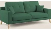 Divano 3 Posti 186x95x91 cm in Tessuto Verde