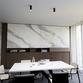 Plafoniera TECNO 1S da soffitto base GU10 Nera