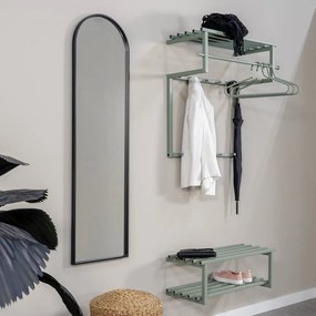 Attaccapanni da parete verde polveroso in metallo con scaffale 76 cm Rizzoli – Spinder Design