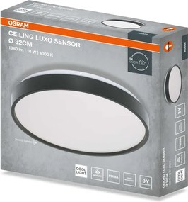 Osram - Plafoniera LED CEILING LUXO LED/18W/230V, diametro 32 cm, nera