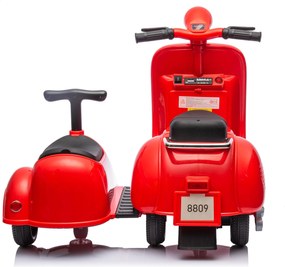 Piaggio Vespa con Sidecar Small Elettrica 6V per Bambini Rossa...