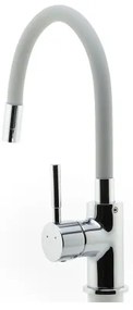 FERRO - Rubinetto per lavello con braccio flessible cromo lucido/grigio