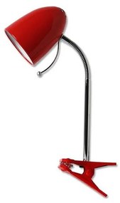 Aigostar - Lampada da tavolo con morsetto 1xE27/11W/230V rosso/cromo