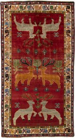 Gabbeh Tappeto persiano 150x280 Rosso (Iran) Annodato A Mano