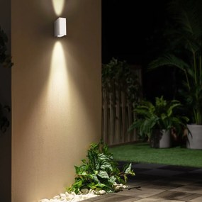 Applique Rettangolare Bidirezionale IP65 - GU10 Bianco