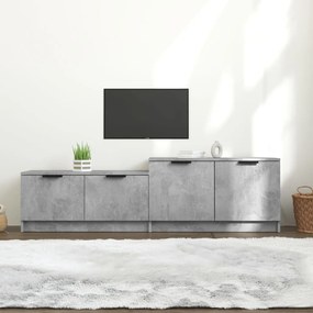 Mobile Porta Tv Grigio Cemento 158,5x36x45 Cm Legno Multistrato /