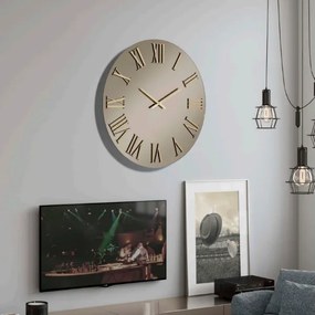 Orologio rotondo D60 cm in cristallo Bronzo e numeri Oro - TIWAR