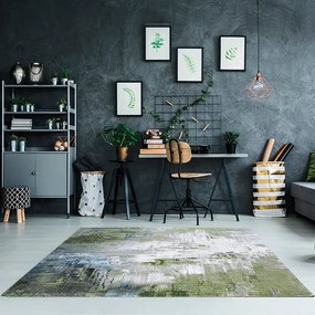 Tappeto Gallery J in polipropilene verde L 190 x L 133 cm