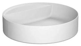 Antonio Lupi Design Simplotondo Lavabo Tondo H 11 Diametro 45 Cm In Flumood Bianco