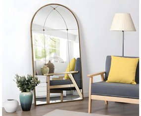 Specchio finestra L. 80 x H. 150 cm in Metallo Dorato antico Vintage - PALMYRE