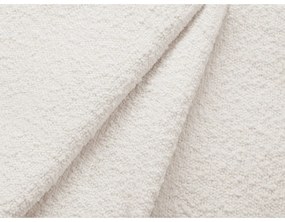 Poltrona bianca con rivestimento in bouclé Poppy – Micadoni