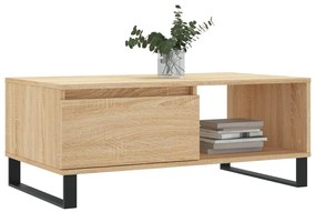 Tavolino salotto rovere sonoma 90x50x36,5 cm legno multistrato