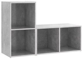 Mobili TV 2 pz Grigio Cemento 72x35x36,5 cm in Truciolato