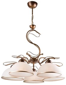 Lampadario a catena COBRA 5xE27/60W/230V bronzo/patina