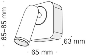 Maytoni C039WL-L3W3K - Luce Spot da parete a LED MIRAX LED/3W/230V nero