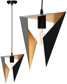 LAMPADA DA SOFFITTO TRIANGOLARE GEOMETRICA NERA APP253-1CP