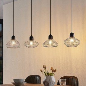 Lampada a sospensione Raelyn Lindby, dimmerabile, Nero, Soggiorno / Sala da pranzo, Metallo, Lampada a sospensione