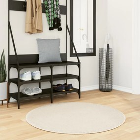 Tappeto Shaggy Pamplona A Pelo Lungo Moderno Grigio Ø 100 Cm /