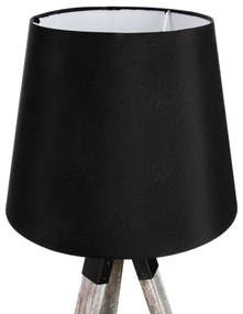 Atmosphera - Lampada da tavolo RUNO 1xE27/25W/230V legno/nero