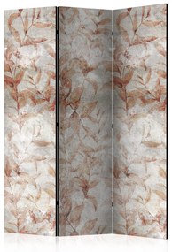 Paravento Piante romane - texture autunnale con foglie arancioni