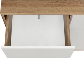 Credenza bianca con effetto rovere naturale 84x165 cm Skandi - Støraa