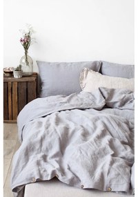 Federa di lino grigio chiaro , 70 x 90 cm Light Grey - Linen Tales