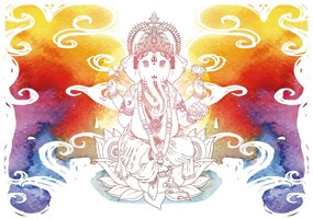 Carta da parati autoadesiva – Ganesh indù