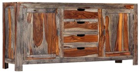 Credenza Grigia 160x40x75 cm Legno Massello di Sheesham