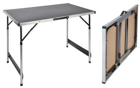 Hi tavolo pieghevole 100x60x94 cm in alluminio