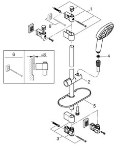 GROHE 26929001 - Set doccia VITALIO COMFORT 110 600 mm cromo lucido
