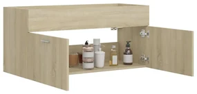 Mobile sottolavabo rovere sonoma 100x38,5x46 cm in truciolato