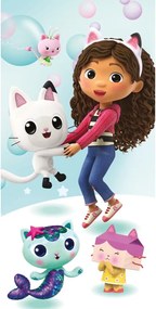 Asciugamano in cotone per bambini 70x140 cm Gabby's Dollhouse - Jerry Fabrics