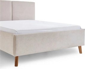 Letto matrimoniale imbottito beige con rete inclusa 140x200 cm Piano – Meise Möbel