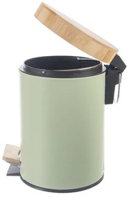 Bidone in metallo con piedini verde chiaro 3 l Greenish - Orion