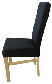 Sedia da pranzo ALISON nera/rovere