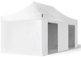 TOOLPORT 3x6m gazebo pieghevole con laterali, PREMIUM acciaio, bianco - (600084)