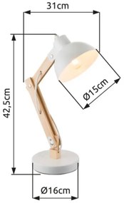 Brilagi - Lampada da tavolo FOCUS 1xE27/40W/230V bianca