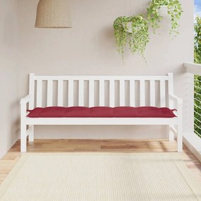 Cuscino Per Panca Rosso Vino 180x50x7 Cm İn Tessuto Oxford /