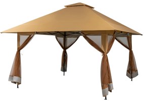 Costway Tettoia pop-up per gazebo con altezza regolabile borsa da trasporto con rotelle, Riparo portatile 400x400cm